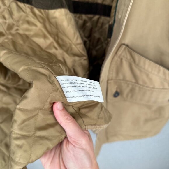 Orvis Mens Classic Barn Canvas Field Coat Jacket Size XXL Tan Chore Quilted Line - Picture 9 of 16